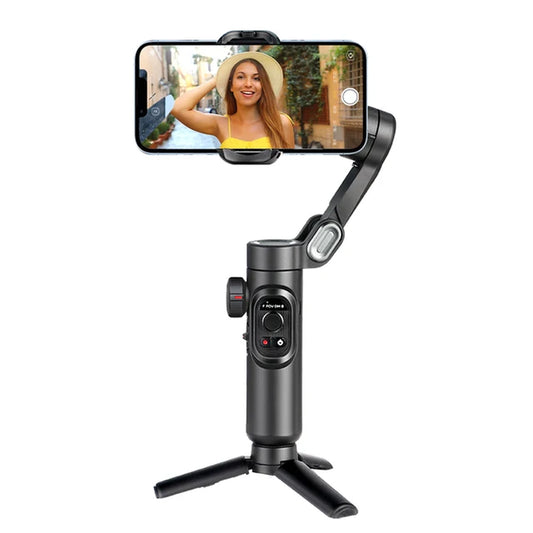 AOCHUAN 3-Axis Handheld Gimbal Stabilizer for Smartphone with Fill Light for Iphone Android Face Tracking Tiktok Vlog Smart XE